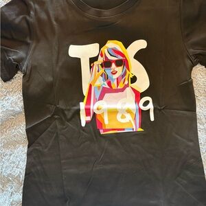 Taylor Swift 1989 Graphics shortsleeves Black T-Shirt Girls size 12 NIP NWOT